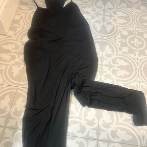 Black jump suit with pockets